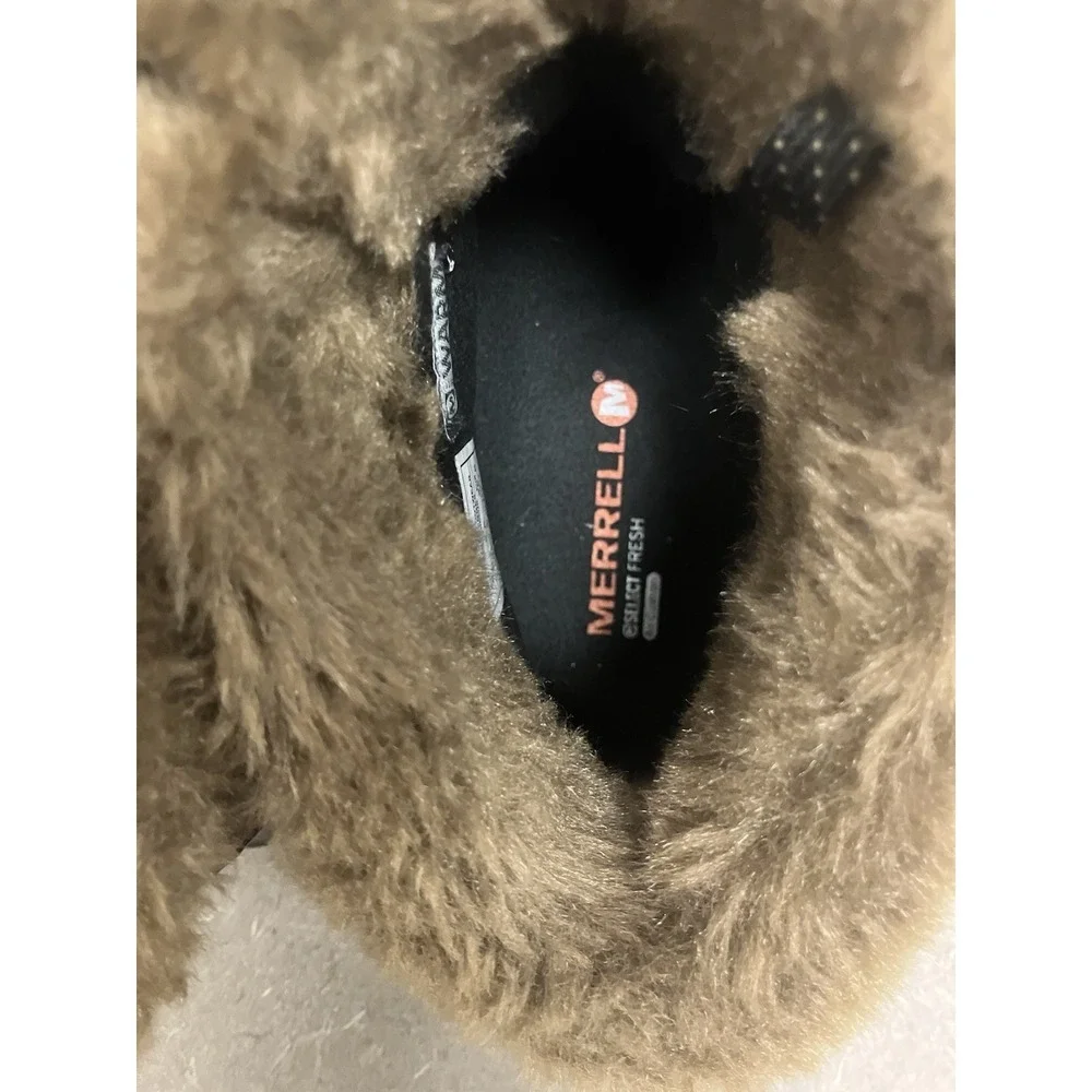 NEW Merrell Aurora Ice Waterproof Vibram Athletic Hiking Fur Trim Boots Womens 8 - Picture 6 of 11